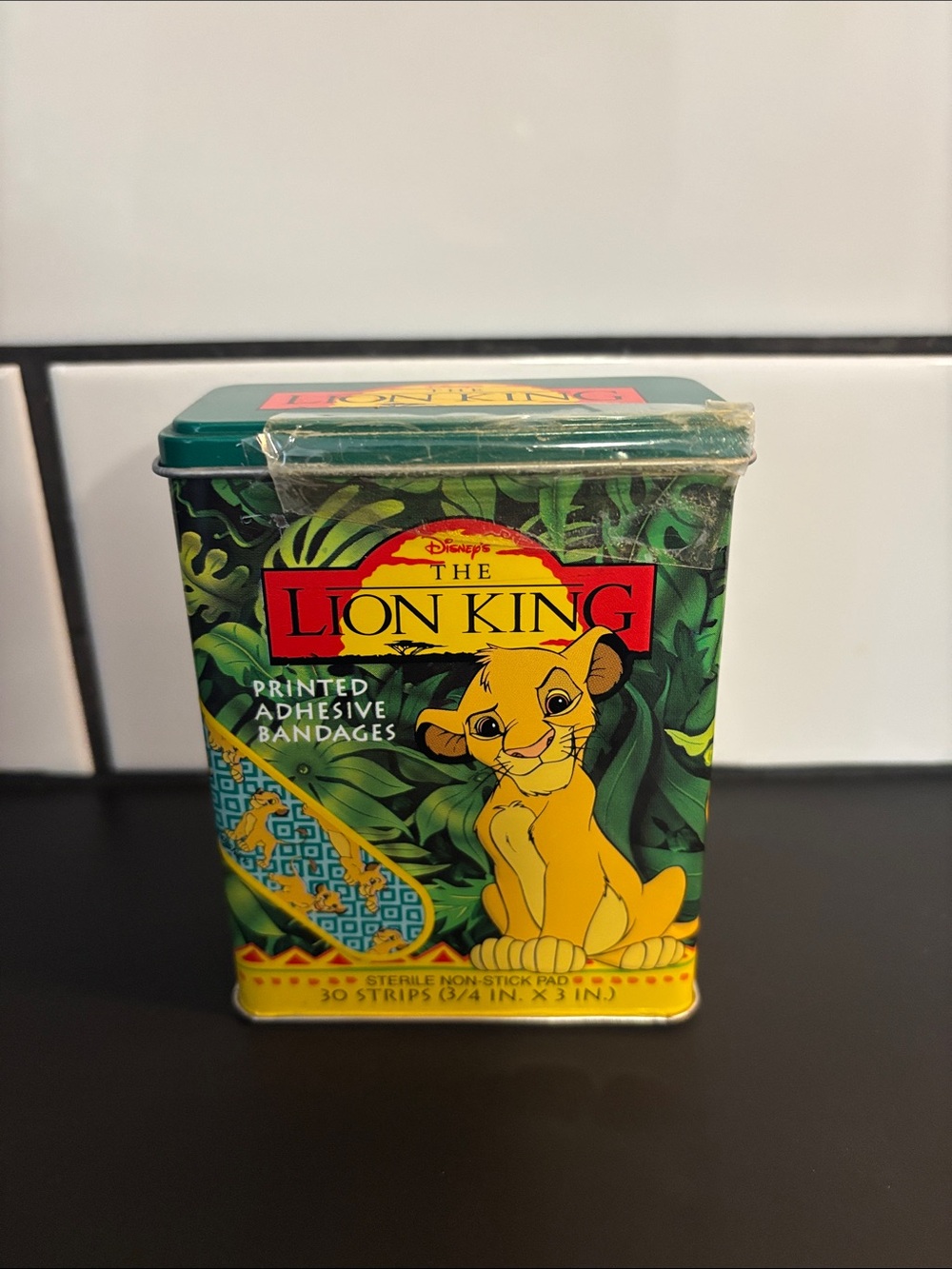 Vintage 1994 Disney The Lion King Adhesive Bandage Tin - Factory Sealed NWT